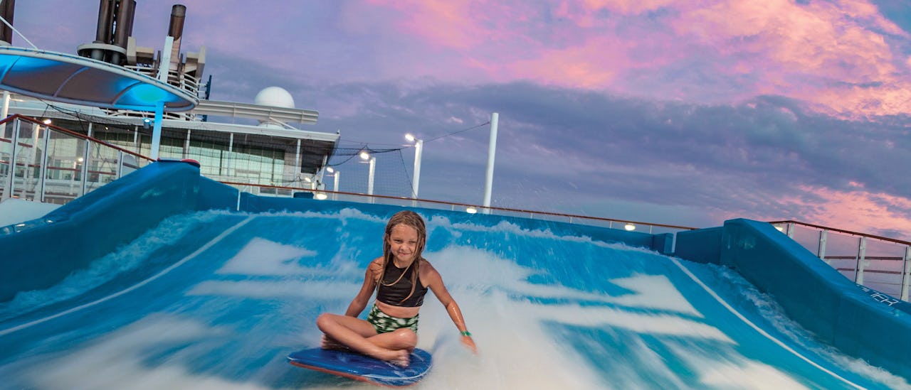 De Flowrider surfsimulator.