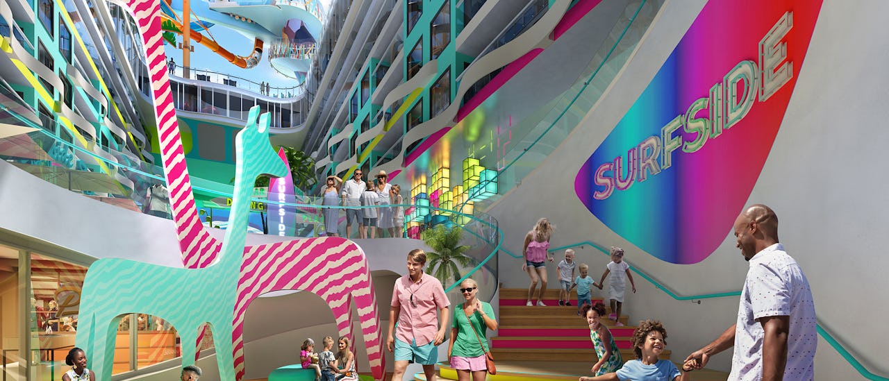 Surfside is een plek voor jonge gezinnen. Hier kunnen volwassenen en kinderen onder de zes de hele dag blijven en spelen
