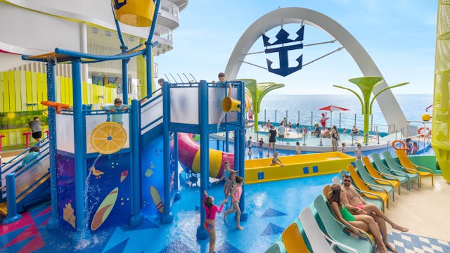 Children playing at Splashaway Bay, on board of Icon of the Seas.