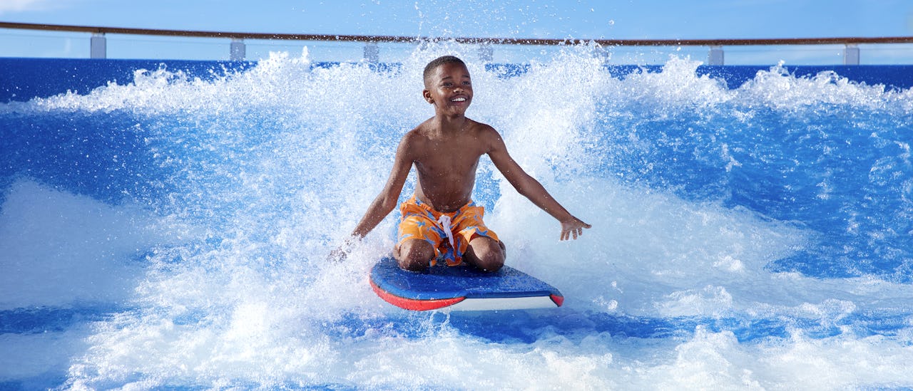 De Flowrider surfsimulator.